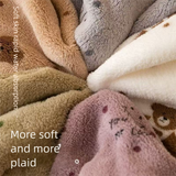 5-Pack Beige Soft Absorbent Face Towels with Bear Pattern Design – Quick-Drying Plush Towel Set for Bath and Daily Use