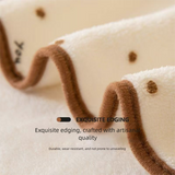 5-Pack Beige Soft Absorbent Face Towels with Bear Pattern Design – Quick-Drying Plush Towel Set for Bath and Daily Use
