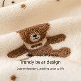 5-Pack Coffee color Soft Absorbent Face Towels with Bear Pattern Design – Quick-Drying Plush Towel Set for Bath and Daily Use