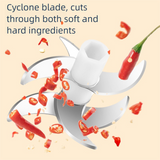 320ml Wireless Electric Garlic Crusher with 6-Blade Blade and Whisk Attachment – Compact Kitchen Chopper for Minced Garlic, Meat, Vegetables & Baby Food - Front View