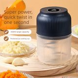 320ml Wireless Electric Garlic Crusher with 6-Blade Blade and Whisk Attachment – Compact Kitchen Chopper for Minced Garlic, Meat, Vegetables & Baby Food