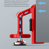 Red Portable Door Stopper Security Lock Heavy-Duty Alloy Construction for Solo Travelers and Home Safety Reliable Anti-Theft Solution for Local Use - Side View
