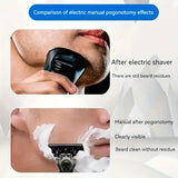 2-Pack 6-Layer Manual Razor with 30 Replacement Blades – Ultra-Close Shave for Men, Stainless Steel Handle with One-Click Blade Change