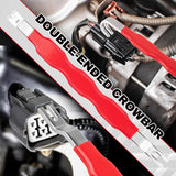Red 3 Piece Automotive Wire Connector Removal Tool Set with Straight Bent and Dual End Pliers for Electrical Harness Disassembly - Top-Down View