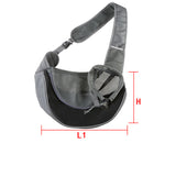 Black Portable Pet Sling Backpack for Small Dogs and Cats – Size S with Breathable Mesh Design