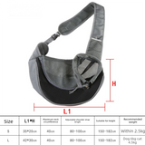 Black Portable Pet Sling Backpack for Small Dogs and Cats – Size S with Breathable Mesh Design - Rear View
