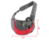 Red Portable Pet Sling Backpack for Small Dogs and Cats – Size S with Breathable Mesh Design