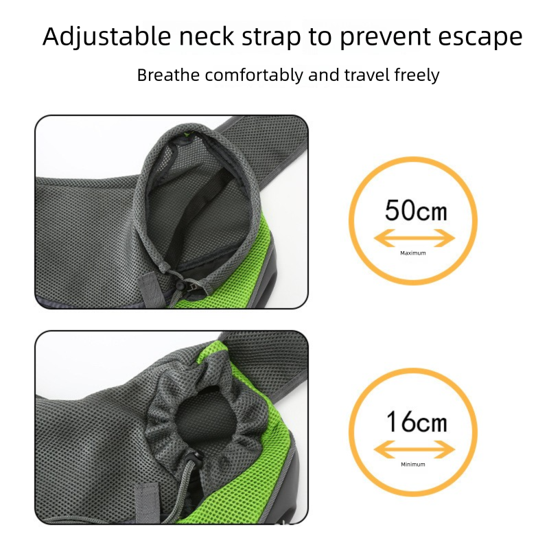 Red Portable Pet Sling Backpack for Small Dogs and Cats – Size S with Breathable Mesh Design