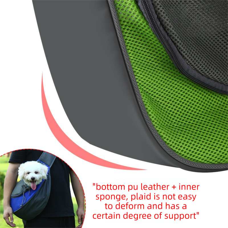 Red Portable Pet Sling Backpack for Small Dogs and Cats – Size S with Breathable Mesh Design