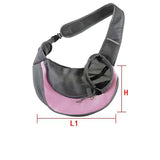 Pink Portable Pet Sling Backpack for Small Dogs and Cats – Size S with Breathable Mesh Design