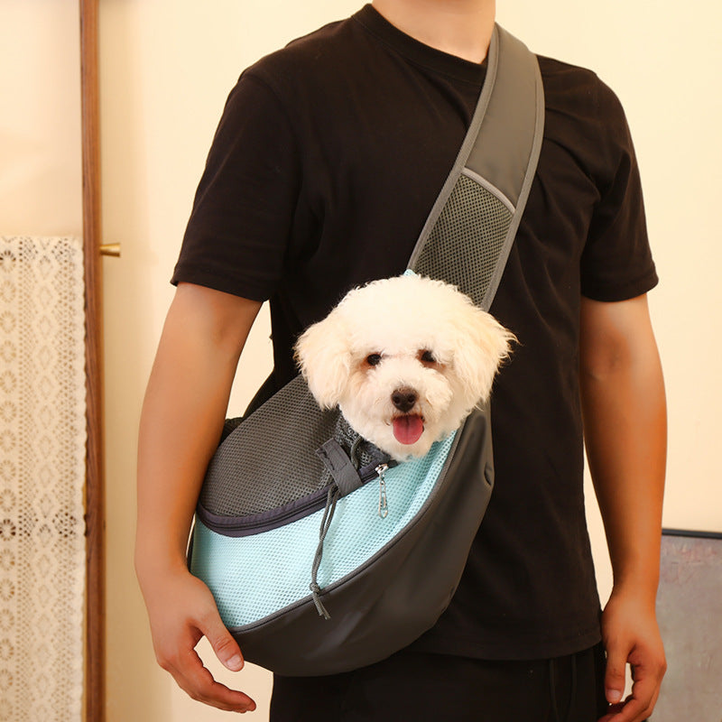 Pink Portable Pet Sling Backpack for Small Dogs and Cats – Size S with Breathable Mesh Design