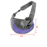 Purple Portable Pet Sling Backpack for Small Dogs and Cats – Size S with Breathable Mesh Design