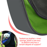 Green Portable Pet Sling Backpack for Small Dogs and Cats – Size S with Breathable Mesh Design - Top-Down View