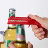 2-Pack Red and Blue Fun Bottle Opener with Cap Ejection Mechanism – Compact ABS Bottle Opener for Beer and Soda Bottles, Ideal for Parties and Everyday Use
