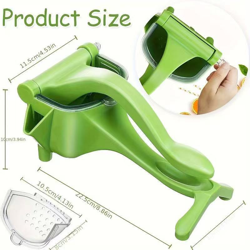 2-PCS Manual Citrus Juicer with Removable Filter – Compact Kitchen Tool for Fresh Fruit Juicing and Garlic Crushing, Ideal for Home Use