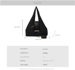 Black Foldable Tote Bag with Built-In Storage Pouch – Compact Reusable Shopping Bag That Packs into Itself, Ideal for Daily Carry and Eco-Friendly Use