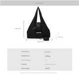 Black Foldable Tote Bag with Built-In Storage Pouch – Compact Reusable Shopping Bag That Packs into Itself, Ideal for Daily Carry and Eco-Friendly Use - Top-Down View