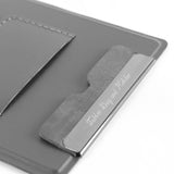 2-PCS Grey Portable Foldable Phone Stand with Card Holder – Compact Desktop Mobile Phone Holder for Home, Office, and Travel Use - Top-Down View