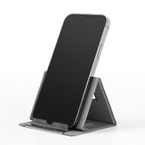2-PCS Blue Portable Foldable Phone Stand with Card Holder – Compact Desktop Mobile Phone Holder for Home, Office, and Travel Use - Side View