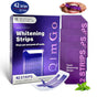 21 Pairs Purple Teeth Whitening Strips – Stain-Removing Film for Brighter Smile, Non-Toxic and Enamel Safe