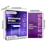 21 Pairs Purple Teeth Whitening Strips – Stain-Removing Film for Brighter Smile, Non-Toxic and Enamel Safe - 45-Degree Angle