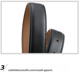 Womens Genuine Leather Belt Retro Gold Buckle Waist Belt for Jeans Dress Coat Fashion Split Cowhide Strap Coffee 105cm