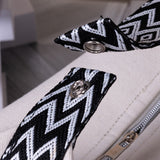 Women's Minimalist Canvas Crossbody Bag with Wide Pink Webbing Strap Casual Shoulder Handbag Large Capacity for Daily Use - Cream White