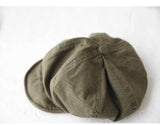 Oversized Slouchy Newsboy Cap - Vintage Japanese Style Baker Boy Hat - Soft Textured Fabric - Black (Adjustable 54-60cm) - 45-Degree Angle