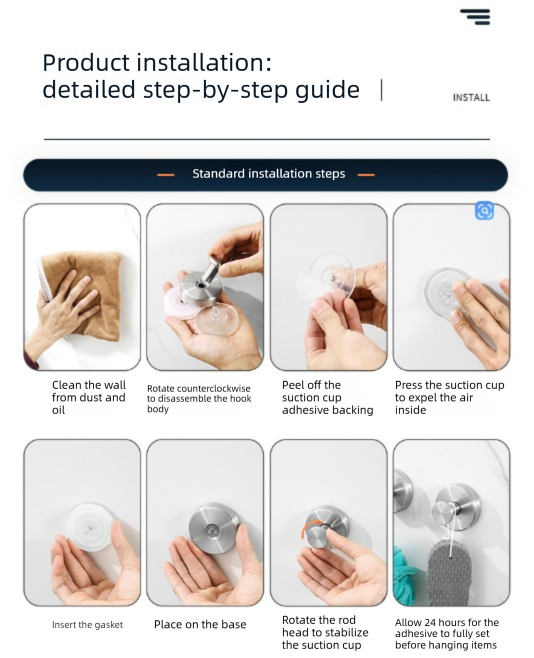 Stainless Steel Vacuum Suction Cup Hook Rack 3-Hook Gold Wall Mounted Towel Rail for Bathroom and Kitchen No Drilling Required