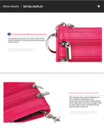 Genuine Leather Coin Purse Mini Wallet with Triple Zipper Pockets Key Ring Holder Pouch for Cash & Cards - White