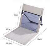 Portable Folding Camping Chair with Aluminum Support Rod Lightweight Mesh Lawn Seat and Backrest for Outdoor Beach Hiking Beige Mesh Style