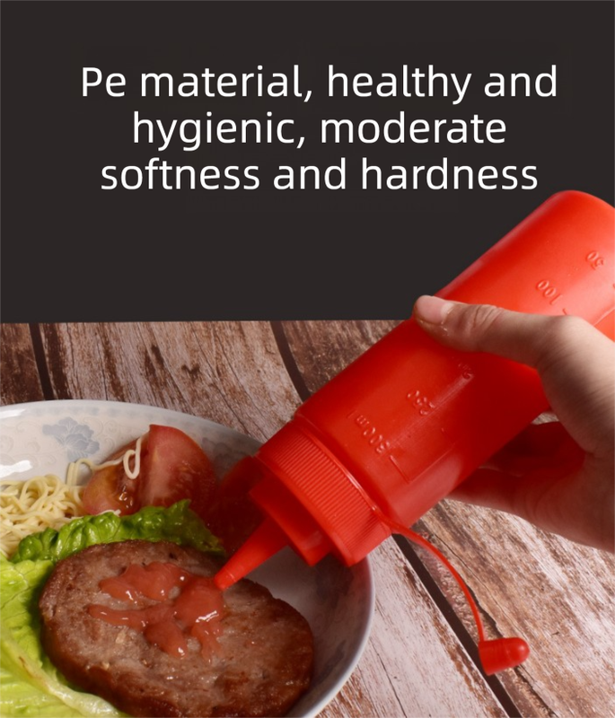3 PCS Squeeze Sauce Bottle Set 800ml White Red Yellow Leakproof Condiment Dispenser for Salad Dressing Ketchup Mustard