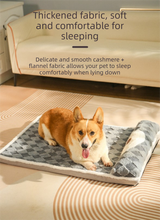 Thickened Soft Pet Bed Mat XL Size Light Green Extra Large Dog Sleeping Pad Washable Cushion for Large Breeds and Multi-Pet Use All Season - Side View