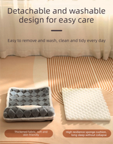 Thickened Soft Pet Bed Mat XL Size Light Green Extra Large Dog Sleeping Pad Washable Cushion for Large Breeds and Multi-Pet Use All Season - Rear View