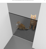 Retractable Pet Safety Gate 110x78cm Paw Print Mesh Dog Barrier No Drill Retracting Fence for Stairs and Doorways