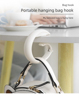 2 PCS Portable Purse Bag Hook Hanger Table Edge Holder Cherry Blossom Pink Foldable Non-Slip Clip for School Desk Office & Cafe