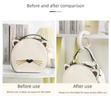 2 PCS Portable Purse Bag Hook Hanger Table Edge Holder Burgundy Foldable Non-Slip Clip for School Desk Office & Cafe