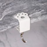 Macaron Paw Table Side Hook 2-Piece Set Adjustable Desk Hanging Clamp No-Drill Portable Bag Hook White