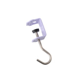Macaron Paw Table Side Hook 2-Piece Set Adjustable Desk Hanging Clamp No-Drill Portable Bag Hook White - Side View