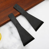 2 PCS Non-Stick Nylon Raclette Scrapers Heat Resistant Mini Spatula Turners for Cheese Baking & Cookware Protection 13.5cm Black