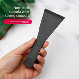 2 PCS Non-Stick Nylon Raclette Scrapers Heat Resistant Mini Spatula Turners for Cheese Baking & Cookware Protection 13.5cm Black