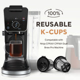 Reusable K-Cup Coffee Pod Filter for Ninja Dual Brew Coffee Makers Triple Hole Capsule Shell UA2227