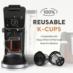 Reusable K-Cup Coffee Pod Filter for Ninja Dual Brew Coffee Makers Triple Hole Capsule Shell UA2227