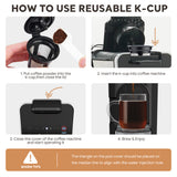 Reusable K-Cup Coffee Pod Filter for Ninja Dual Brew Coffee Makers Triple Hole Capsule Shell UA2227