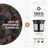 Reusable K-Cup Coffee Pod Filter for Ninja Dual Brew Coffee Makers Triple Hole Capsule Shell UA2227 - Low Angle