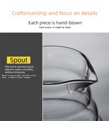 600ml Borosilicate Glass Coffee Server - Heat Resistant "Cloud" Pour Over Carafe with Lid - Large Drip Coffee Sharing Pot for Home & Office (2-4 Cups)