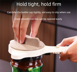 4-in-1 Adjustable Jar Opener Multi-Functional Bottle Lid Remover Labor-Saving Kitchen Tool Khaki - Top-Down View