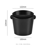 Compact Espresso Knock Box Angled Coffee Grounds Waste Bin with Anti-Slip Base and Rubber Bar for Home Baristas