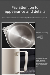 350ml Stainless Steel Milk Frothing Pitcher Pointed Spout Steaming Jug with Measurement Marks for Latte Art Home Baristas White