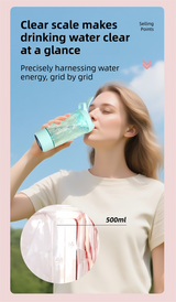 500ML Pink Portable Diamond Electric Shaker - Strong Vortex Stirring, Dual Temperature Endurance & Self-Cleaning for Protein Powder Coffee - 45-Degree Angle